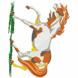 Horses Embroidery Design 12